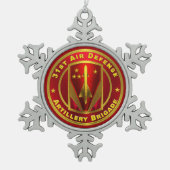 第31空軍砲兵旅団 スノーフレークピューターオーナメント (正面)