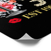 第31章EST 1991 31誕生日レッドローズ ポスター (角)