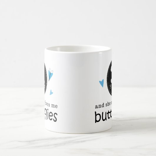 第31結婚記念日の蝶のためのギフト コーヒーマグカップ (中央)