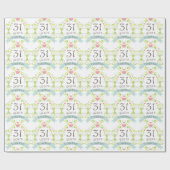 第31記念日愛ハートのギフト用包装紙 ラッピングペーパー (フラット)