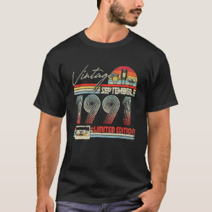 第31誕生日1991年9月ヴィンテージカセット Tシャツ
