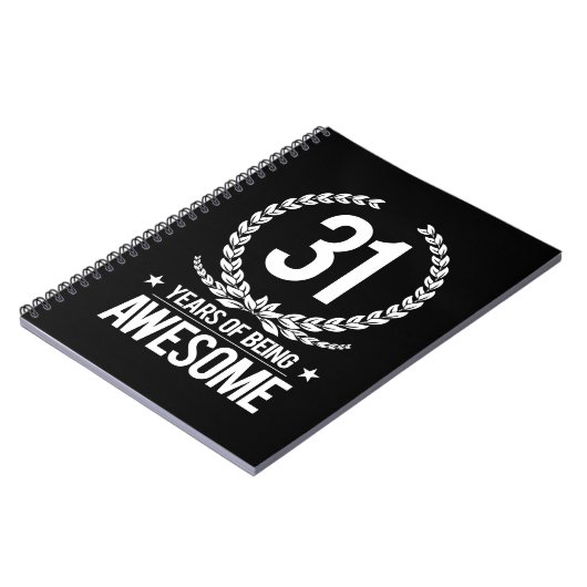 第31誕生日(素晴らしい31あ年間の) ノートブック (左側)