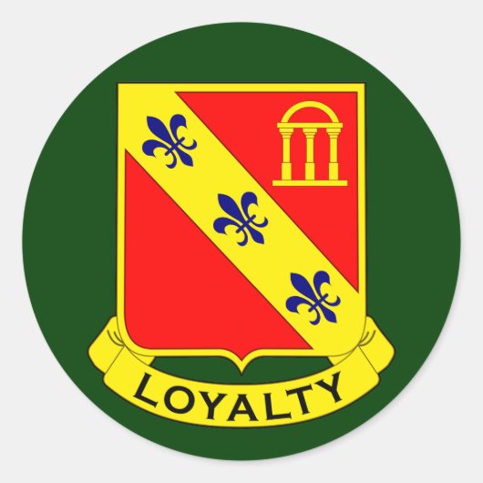 第319回装甲型野戦用火砲RGT(空挺部隊) DUI ラウンドシール (正面)