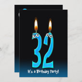 第32回バースデーパーティー招待状 招待状 (正面/裏面)