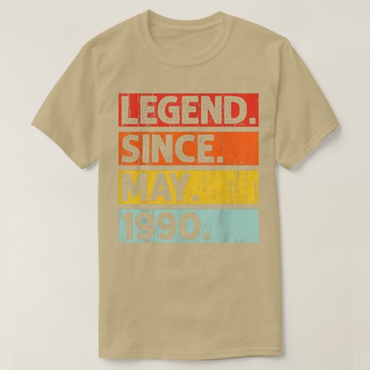 第32回誕生日ギフト伝説1990年5月32年 Tシャツ (デザイン正面)