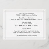 第32回誕生日パーティー – アールデコの外観:「32」 +名前 箔招待状 (裏面)