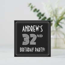 第32回誕生日パーティー：アールデコスタイル(名前をカスタムする付き)