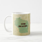 第32歩兵のウィスコンシンの赤い矢の組の軍隊 コーヒーマグカップ (左)