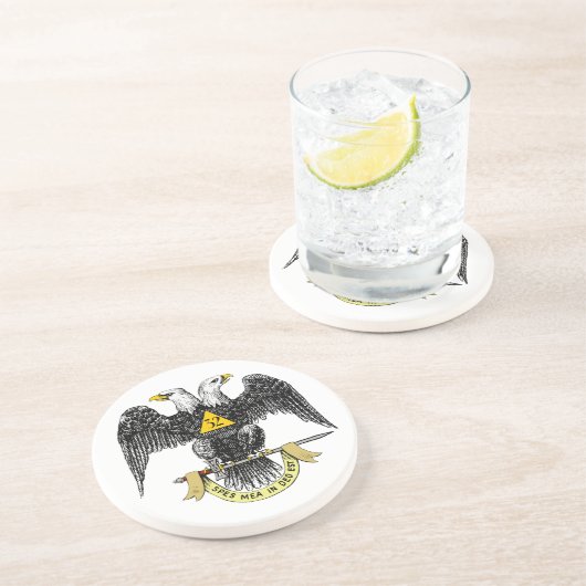 第32程度のスコットランドの儀式の黒のワシ コースター (側面)