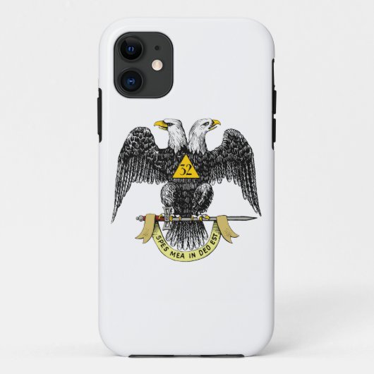 第32程度のスコットランドの儀式の黒のワシ Case-Mate iPhoneケース (裏面)