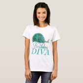 第32誕生日の花型女性歌手のワイシャツ Tシャツ (正面フル)