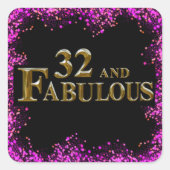 第32誕生日 スクエアシール (正面)