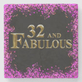 第32誕生日 ストーンコースター (正面)