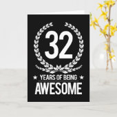 第32誕生日(素晴らしい32あ年間の) カード (黄色い花)