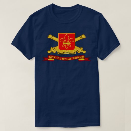 第327回野砲兵大隊DUI、Brリボン付き Tシャツ (デザイン正面)