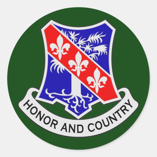 第327歩兵連隊（空挺連隊） DUI ラウンドシール (正面)