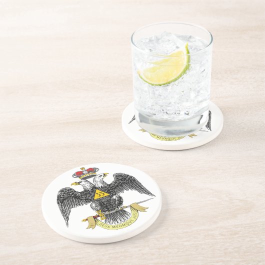 第33程度のスコットランドの儀式の黒のワシ コースター (側面)