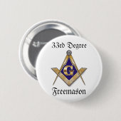 第33程度のフリーメーソン会員ボタン 缶バッジ (正面&裏面)