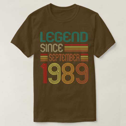 第33誕生日ギフト伝説1989年9月以来33 Tシャツ (デザイン正面)