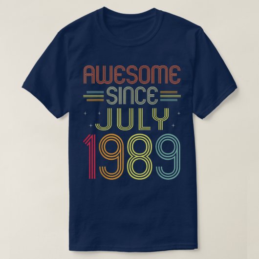 第33誕生日素晴らしギフト1989年7月以来33年 Tシャツ (デザイン正面)