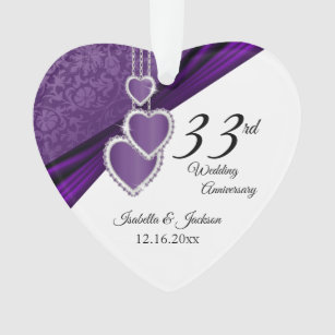第33/第6紫色の紫色記念日の記念品 オーナメント