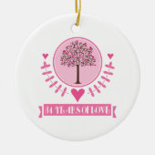 第34カップルのための記念日のギフトのアイディア セラミックオーナメント (正面)