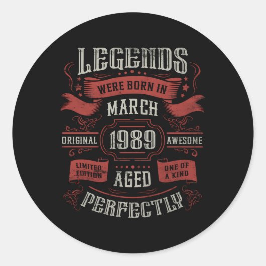 第34回レジェンドは1989生まれ年3月に誕生 ラウンドシール (正面)