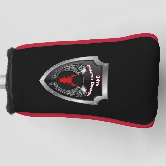 第34歩兵師団シールド ゴルフヘッドカバー (正面)