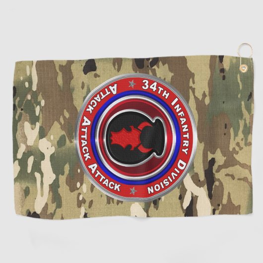 第34歩兵師団 ゴルフタオル (横)