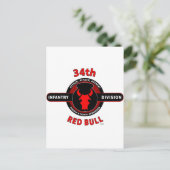 第34歩兵師団」レッドブル選手" ポストカード (スタンド正面)