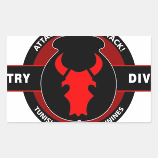 第34歩兵師団» RED BULL» 長方形シール