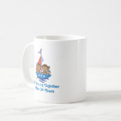 第34結婚記念日猿のためのギフト コーヒーマグカップ (正面左)
