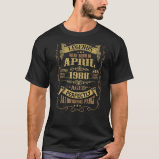 第34誕生日レジェンド生まれは1988年4月に Tシャツ