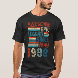 第34誕生日素晴らしエピック伝説1988年5月から Tシャツ