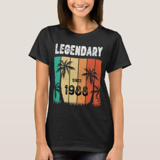 第34誕生日1988誕生日のための女性と男性 Tシャツ