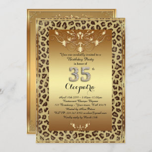 第35の誕生会第35の王室のなチータの金ゴールドと 招待状
