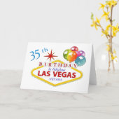 第35ラスベガスのバースデー・カードの標準(5" x 7") カード (黄色い花)