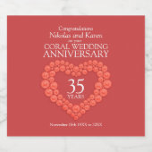 第35回サンゴハート記念カスタム会 スパークリングワインラベル (シングルラベル)