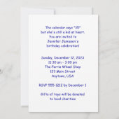 第35回バースデーパーティードルズダークブルー招待状 招待状 (裏面)