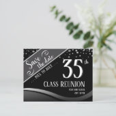 第35回同窓会 エレガント ブラック 案内ポストカード (スタンド正面)