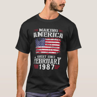 第35回誕生日ギフト作り素晴らしアメリカFebr Tシャツ
