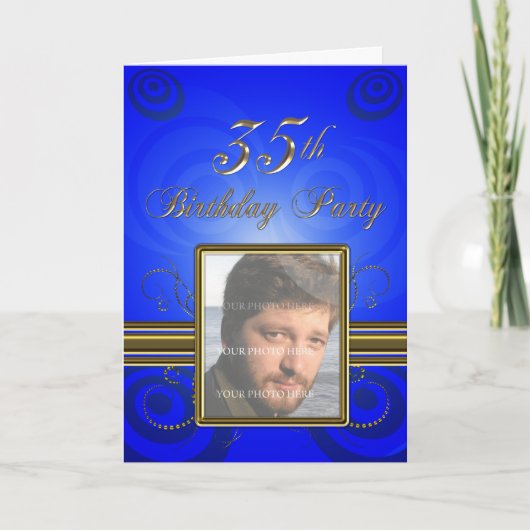 第35回誕生日パーティーへの招待 招待状 (正面)