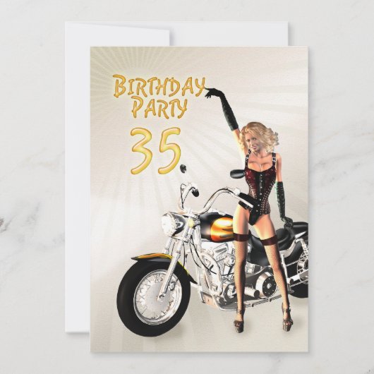 第35回誕生日パーティーへの招待 招待状 (正面)