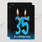 第35回誕生日パーティー 招待状 (正面/裏面)