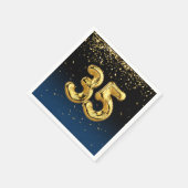 第35回金ゴールドバルーンと紙吹雪ナプキン スタンダードカクテルナプキン (角)