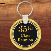 第35期クラス懇親会ギフト、ブラック、金ゴールド キーホルダー (裏面)