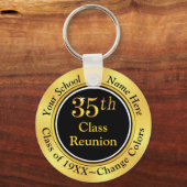 第35期クラス懇親会ギフト、ブラック、金ゴールド キーホルダー (正面)