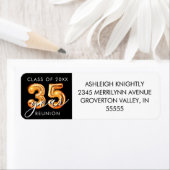 第35期クラス懇親会ブラックオレンジバルーン番号 ラベル (インサイチュ)