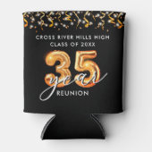 第35期クラス懇親会ブラックオレンジバルーン紙吹雪 缶クーラー (正面)