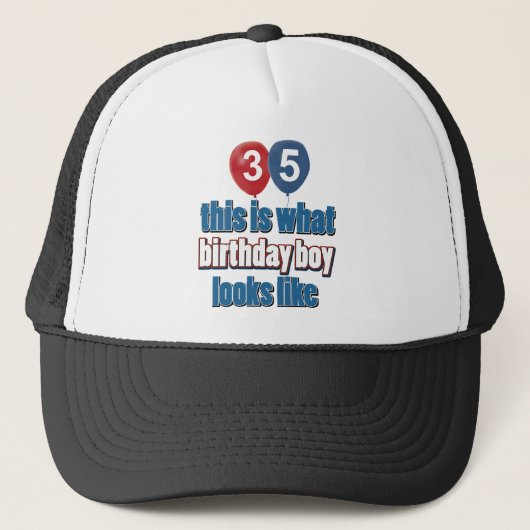 第35歳の誕生日のデザイン キャップ (正面)